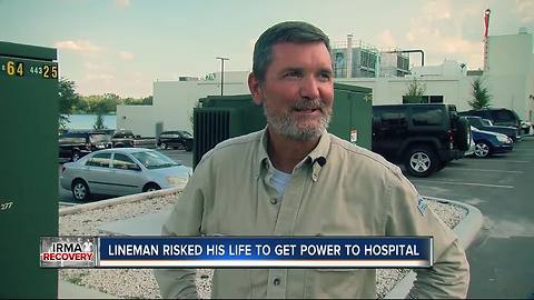 TECO employee called 'hero' for restoring hospital's power during Hurricane Irma