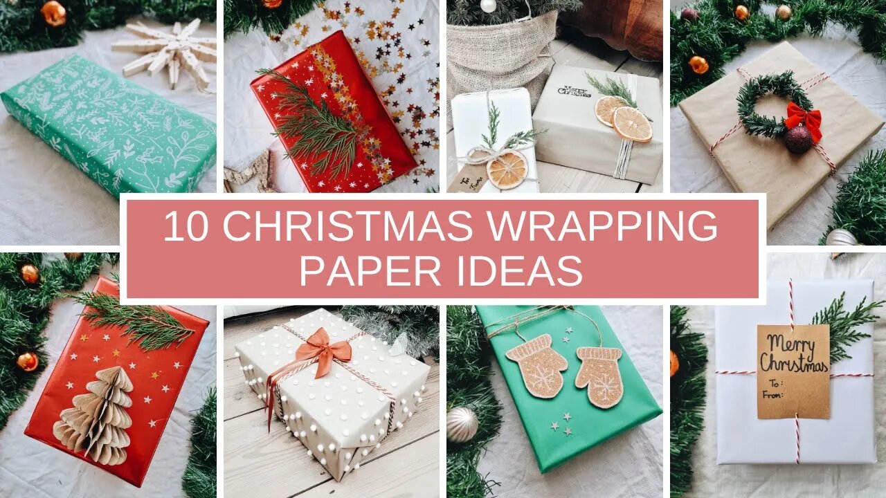 CHRISTMAS WRAPPING IDEAS - 10 unique hand-made Christmas wrapping papers