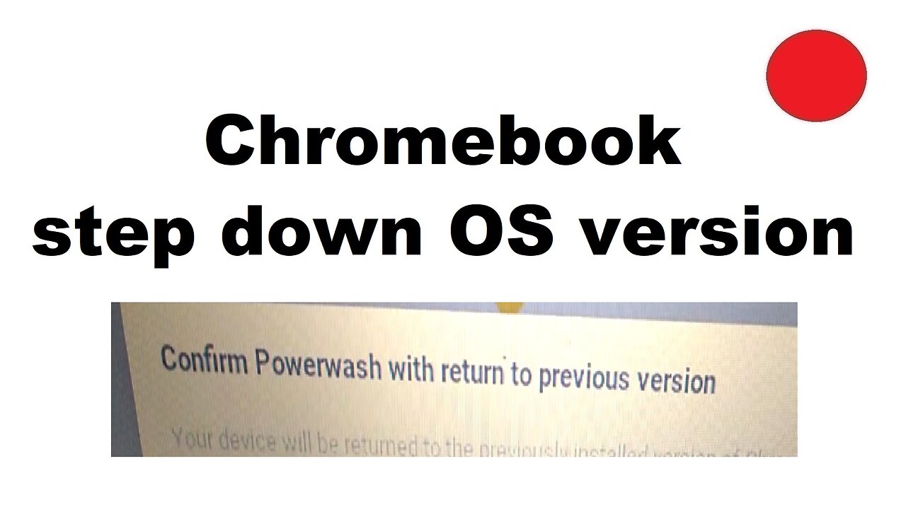 Revert chromebook to previous OS version