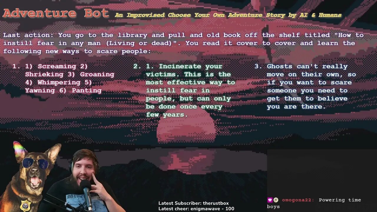 Adventure Bot - An Improvised Choose Your Own Adventure Story by AI & Humans (9/22/2022)