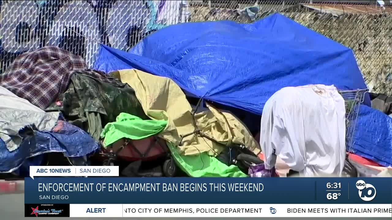 Enforcement of encampment ban begins this weekend