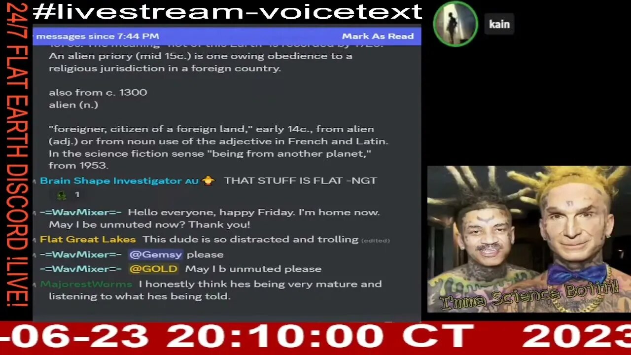 24/7 Flat Earth Discord Channel - kain