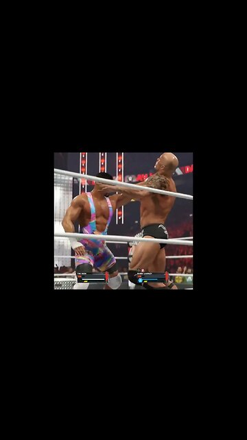 wwe 2k23 bron breakker military press powerslam to the rock #wwe2k23gameplay #wwe2k23myfaction