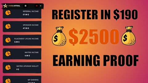 Registration In Just $190 || Tron Astral New Update Today || $2500 Earning Proof