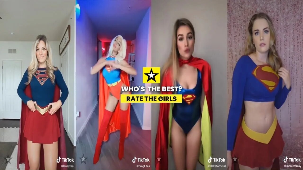 Rate the Girls: Best Supergirl Superwoman TikTok Cosplay Compilation 🦸💙 (Superman - DC)