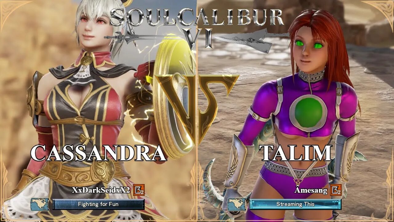 SoulCalibur VI — XxDarkSeidxX2 (Cassandra) VS Amesang (Talim) | Xbox Series X Ranked