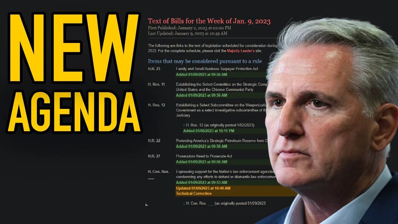 McCarthy's New Agenda: IRS Repeal and Weaponization of Government Committee Bills