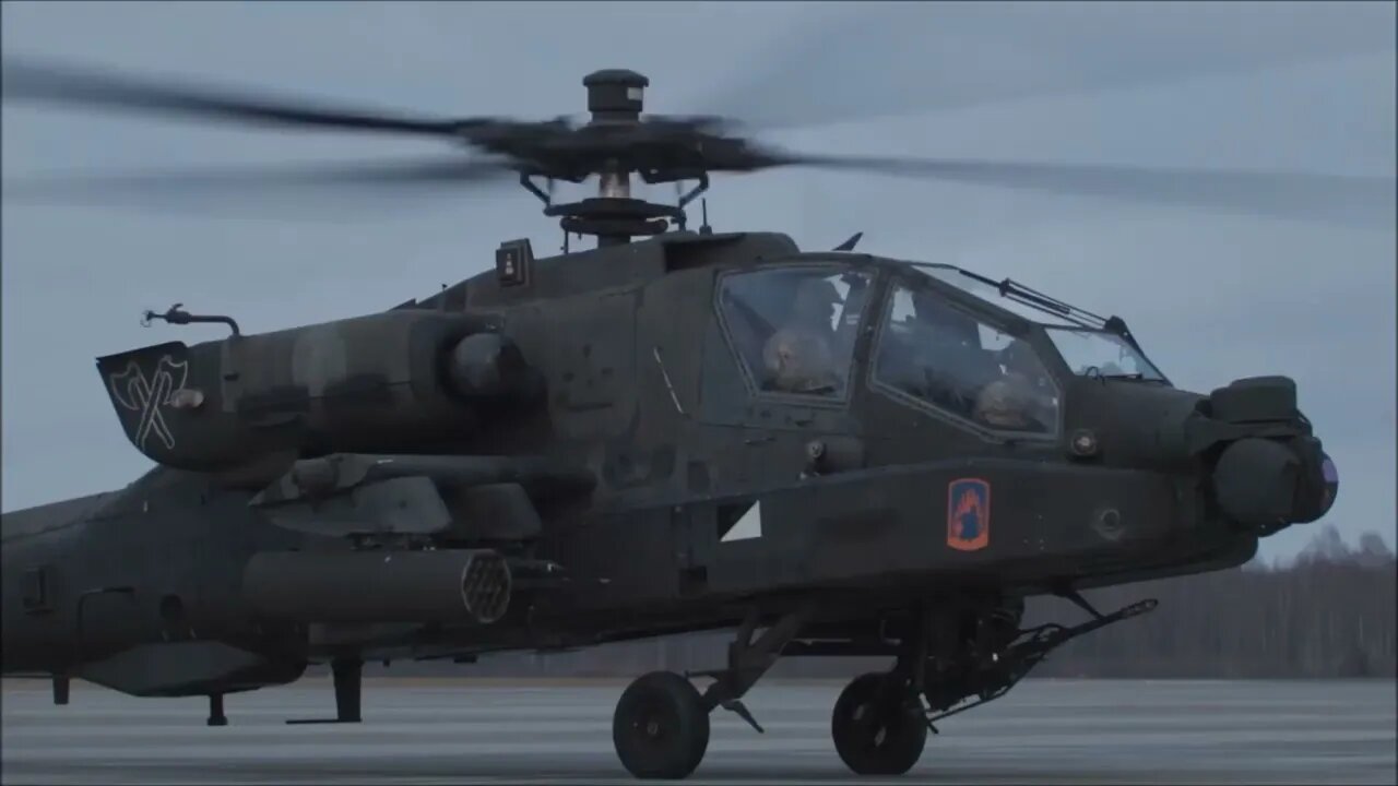 US Army Apache helicopters arrive in Latvia