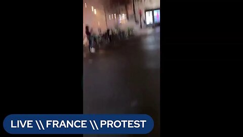 LIVE FOOTAGE AS MILLIONS OF PROTESTORS WERE OUT TODAY IN FRANCE