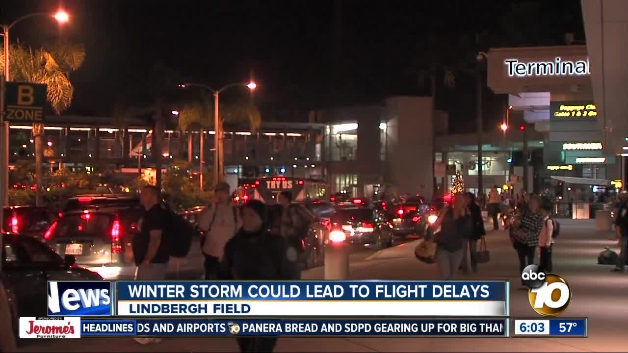 Holiday travel rush begins in San Diego with storm approaching