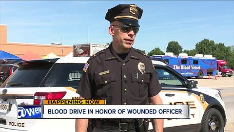 Amherst Police host blood drive in honor of officer injured in SWAT standoff