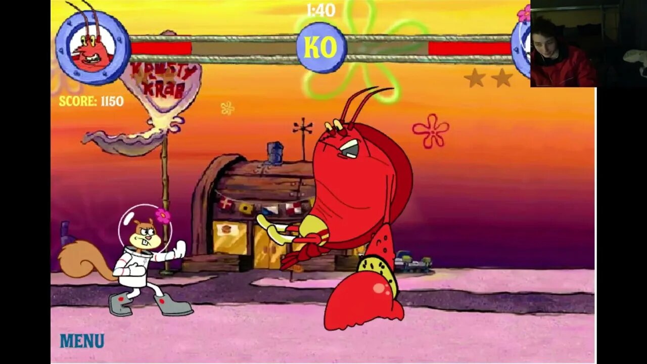 Larry The Lobster VS Sandy Cheeks In A Nickelodeon SpongeBob SquarePants Reef Rumble Battle