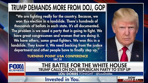 Lou Dobbs Tonight ~ Full Show ~ 22nd December 2020.