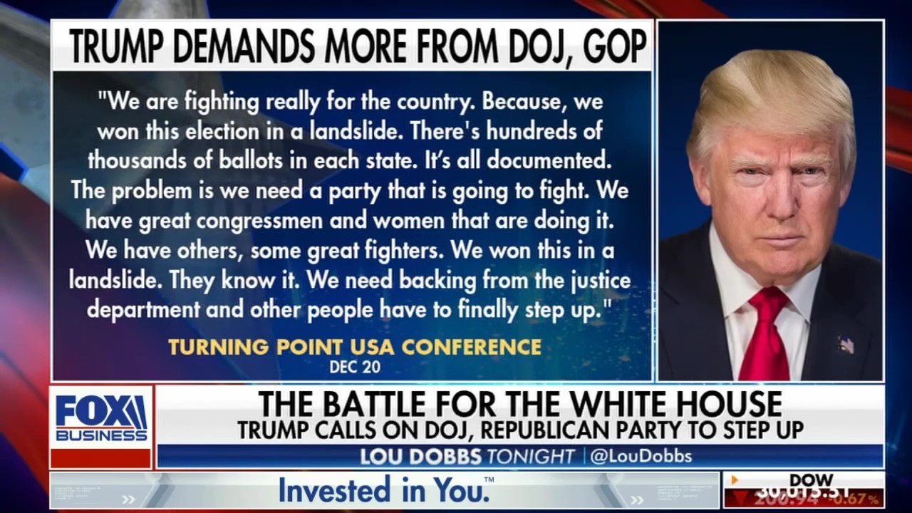 Lou Dobbs Tonight ~ Full Show ~ 22nd December 2020.