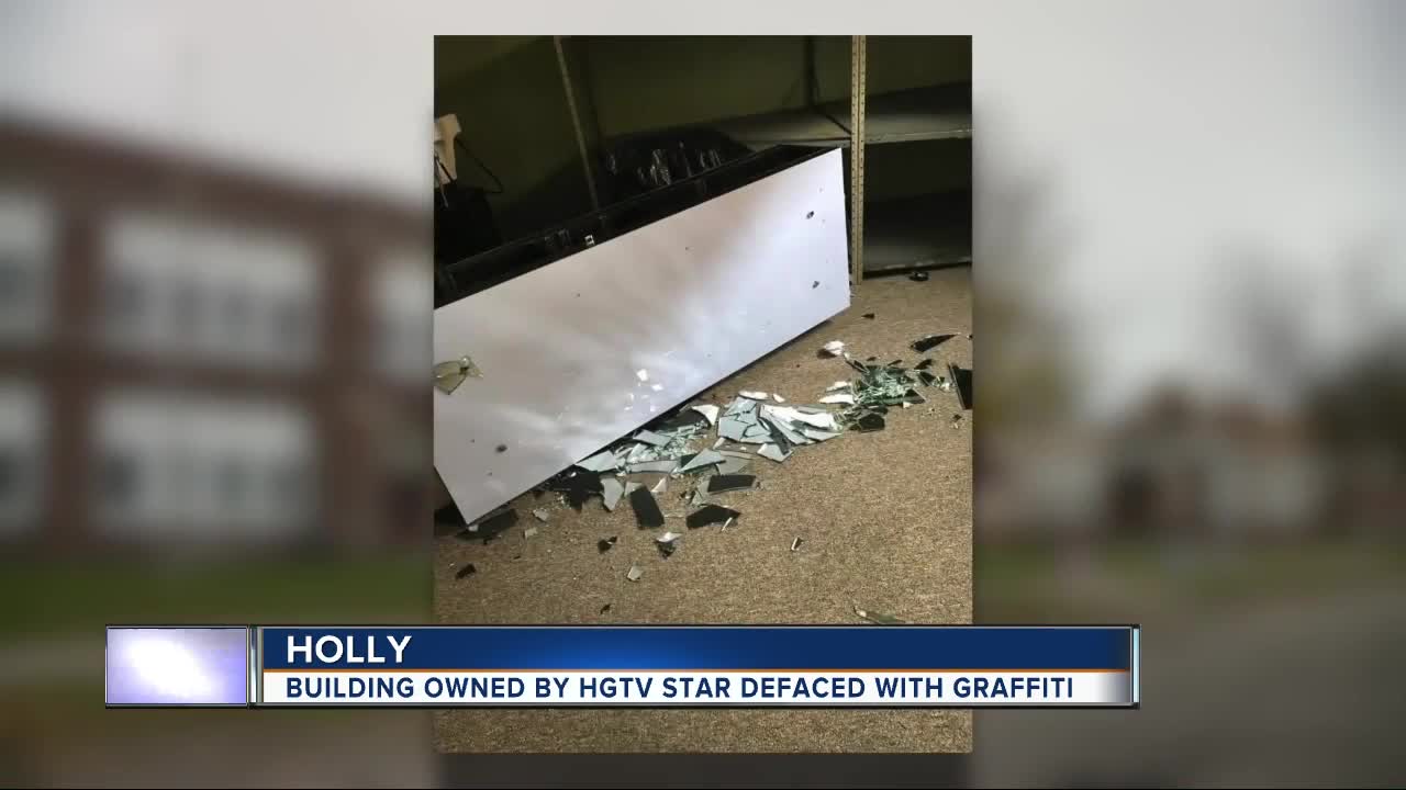 Building owned by HGTV star defaced with graffiti