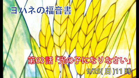 ｢光の子になりなさい｣(ヨハネ12.20-36a)みことば福音教会2022.9.25(日)
