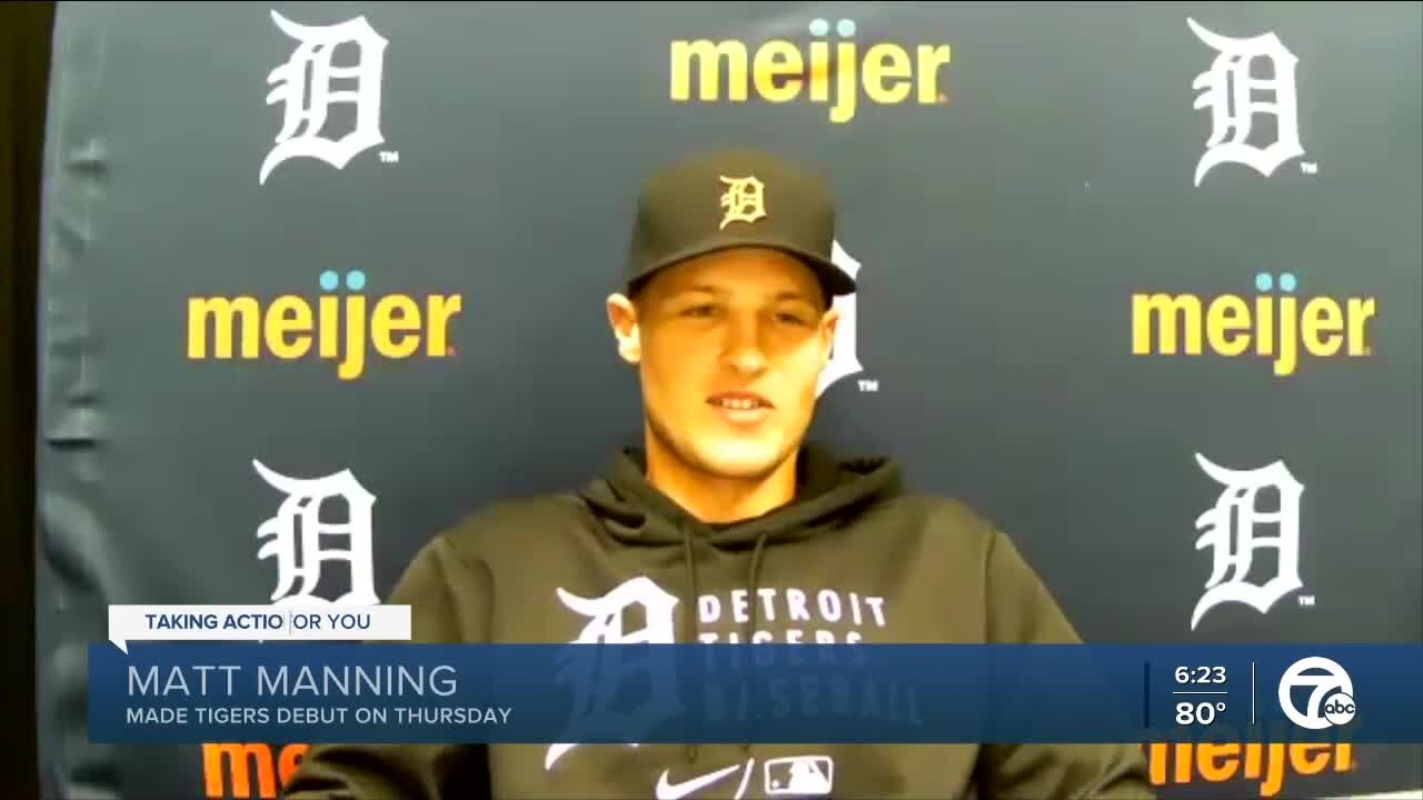 Matt Manning talks about first Tigers start, Miguel Cabrera throwing away his first strikeout ball