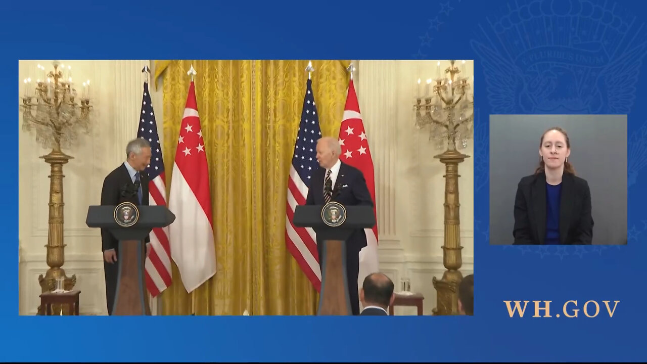 Biden and Prime Minister Lee Hsien Loong of Singapore Make a Joint Press Statement