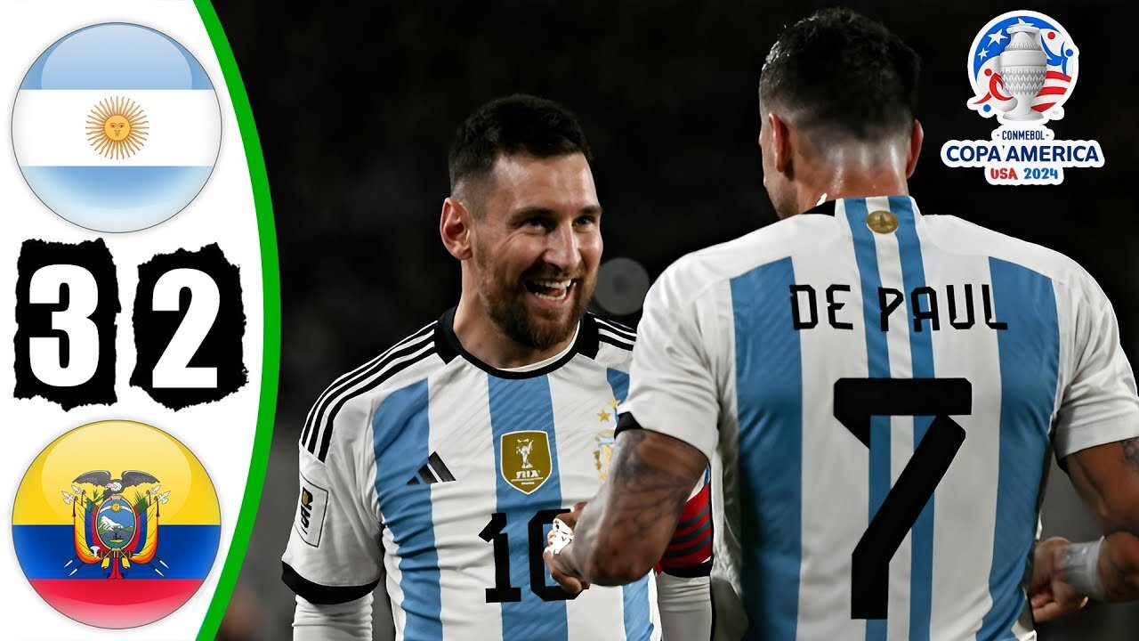 Argentina vs Ecuador 3-2 - All Goals & Highlights - 2024