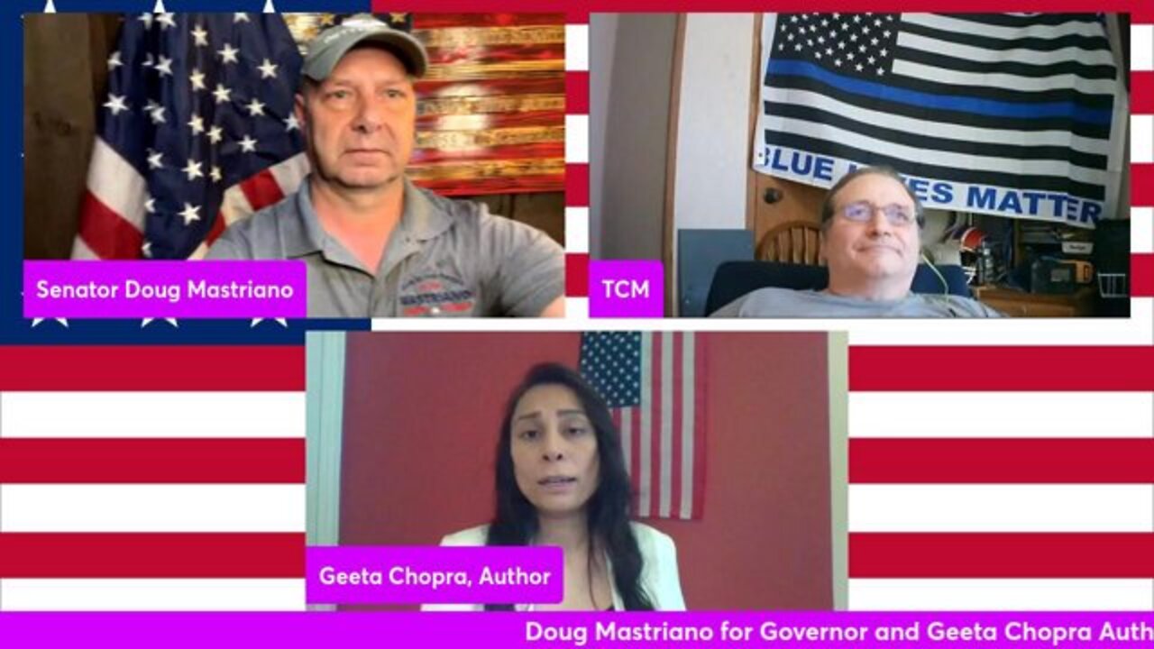 Doug Mastriano for Governor and Geeta Chopra Author come on