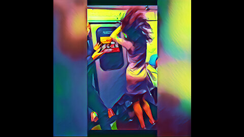 Dancing woman in the subway v2.0