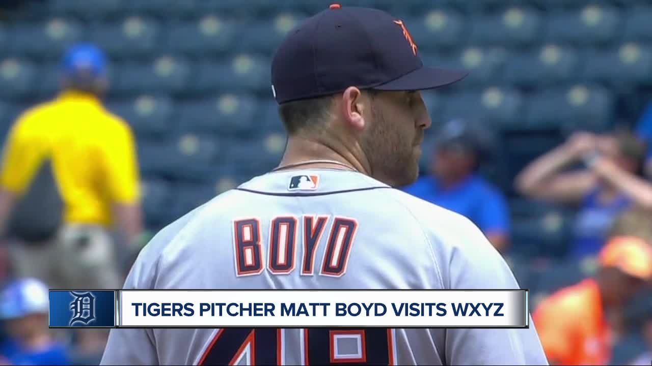 Matt Boyd visits WXYZ on Tigers Caravan