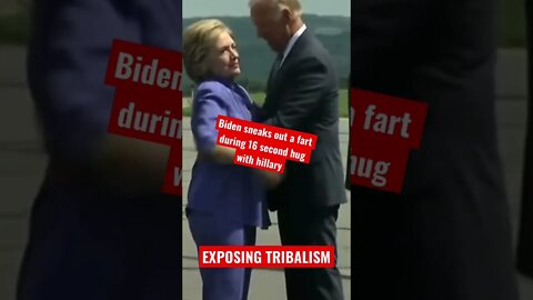 Sneaky poot during 16 second hug #Biden #Hillary￼