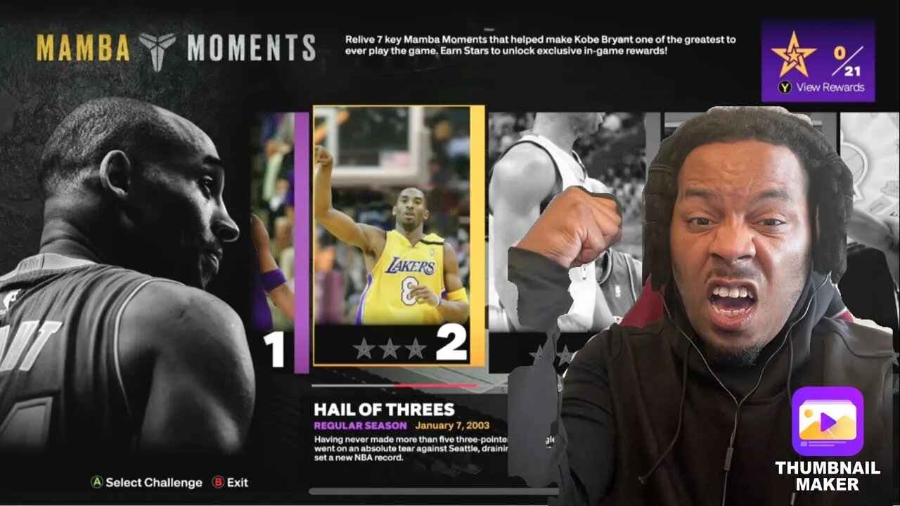 BLACK MAMBA MADNESS | MAMBA MOMENTS | HAIL OF THREES Jan 7, 2003