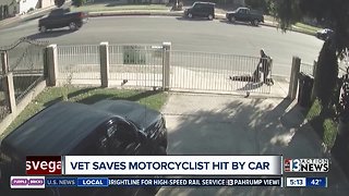 Los Angeles man helps motorcyclist