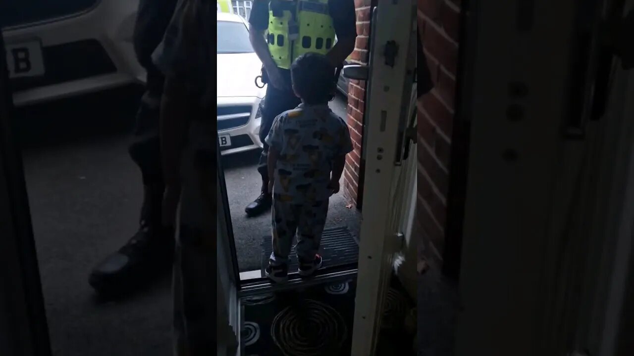 Cute baby in trouble with police officer. #viral #trending #funny #shorts #police