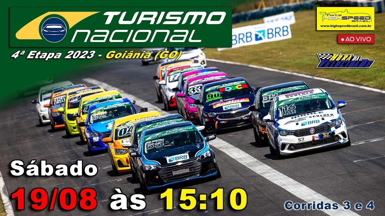 🔴 TURISMO NACIONAL | Corridas 3 e 4 | 4ª Etapa 2023 - Goiânia (GO) | Ao Vivo