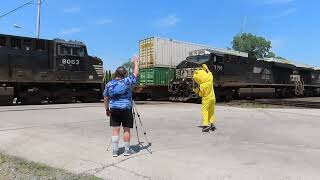 CSX Train and Norfolk Southern Train Meet from Fostoria, Ohio June 12, 2021