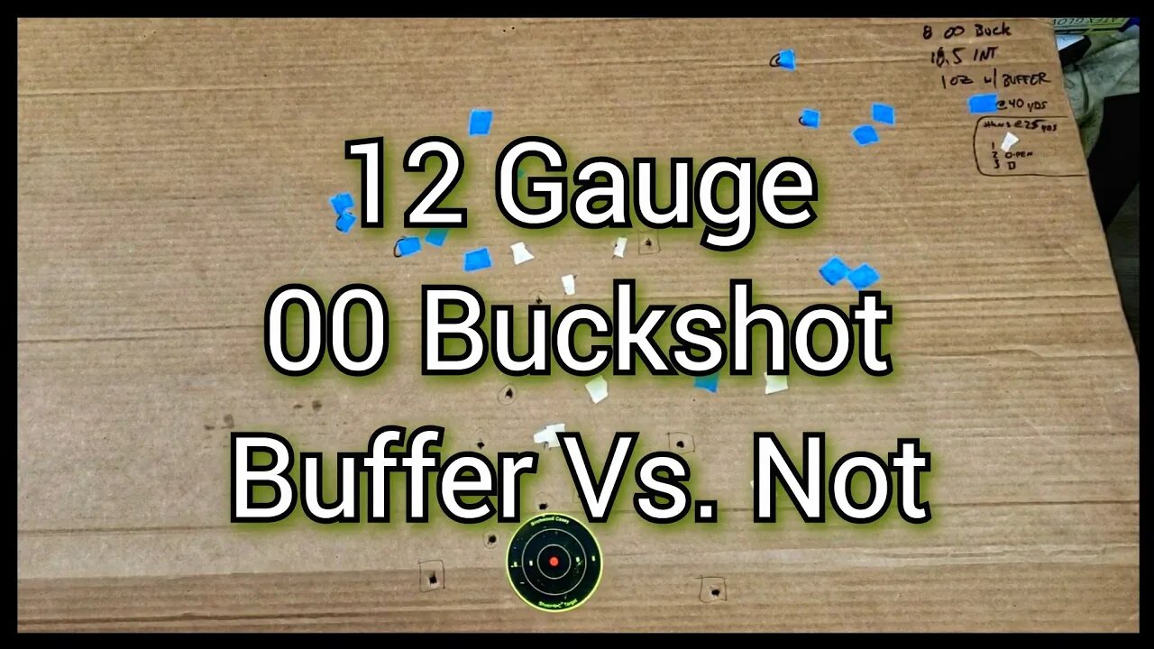 12ga 8 Pellet 00 Buckshot: BPI Original Buffer Vs. Not In Remington Gun Club Hulls With CB1114 Wads