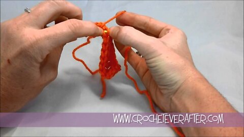 Left Hand Treble Crochet Tutorial #3: TR in First Stitch of the Row
