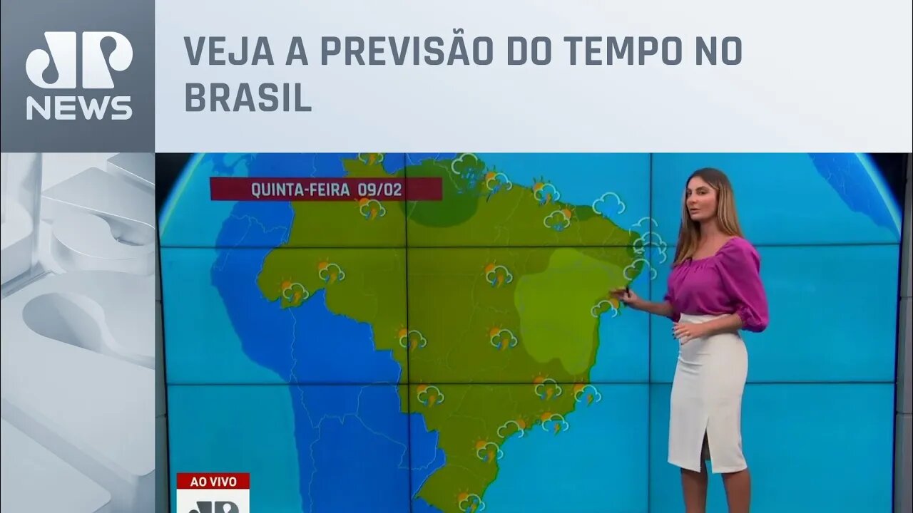 Muito sol e chuvas no final da tarde em todo o Brasil
