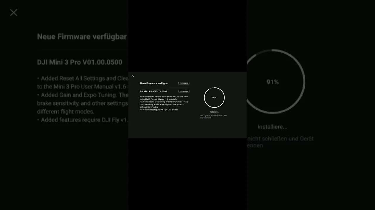 dji mini 3 pro | firmware update v01.00.0500 #update #video #dji #drone