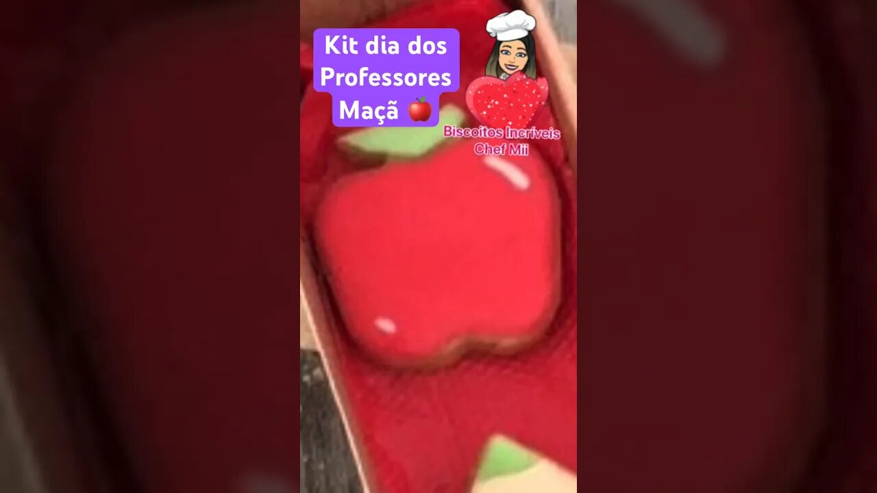 🍎Kit dia dos Professores - Maçã 🍎 - Biscoito decorado Fácil para Iniciantes #cookiesinspiration