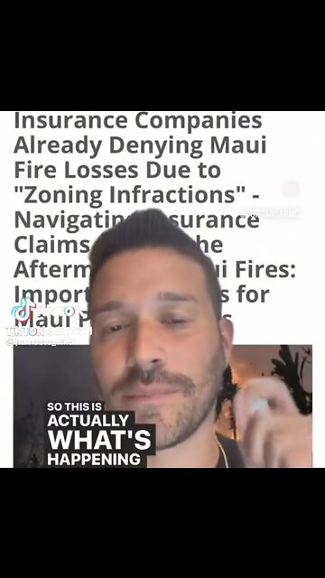 Insurance companies on Maui not paying; Loopholes pre-arranged