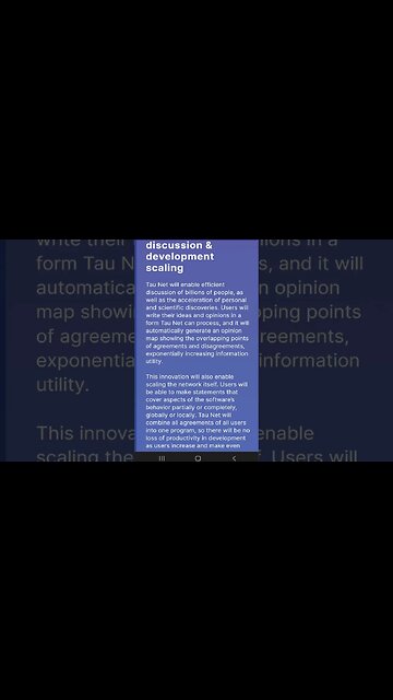 26 Efficient Discussion & Development Scaling in Tau💎 #shorts #tauchain #agoras #efficiency #discus