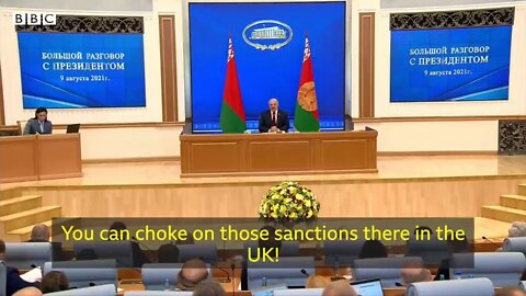 Belarus president Lukashenko responds to UK sanctions