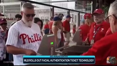 Clueless sheep happily register their biometric ID to enter baseball games