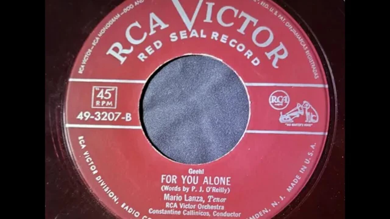 Mario Lanza, Constantine Callinicos, RCA Victor Orchestra - For You Alone