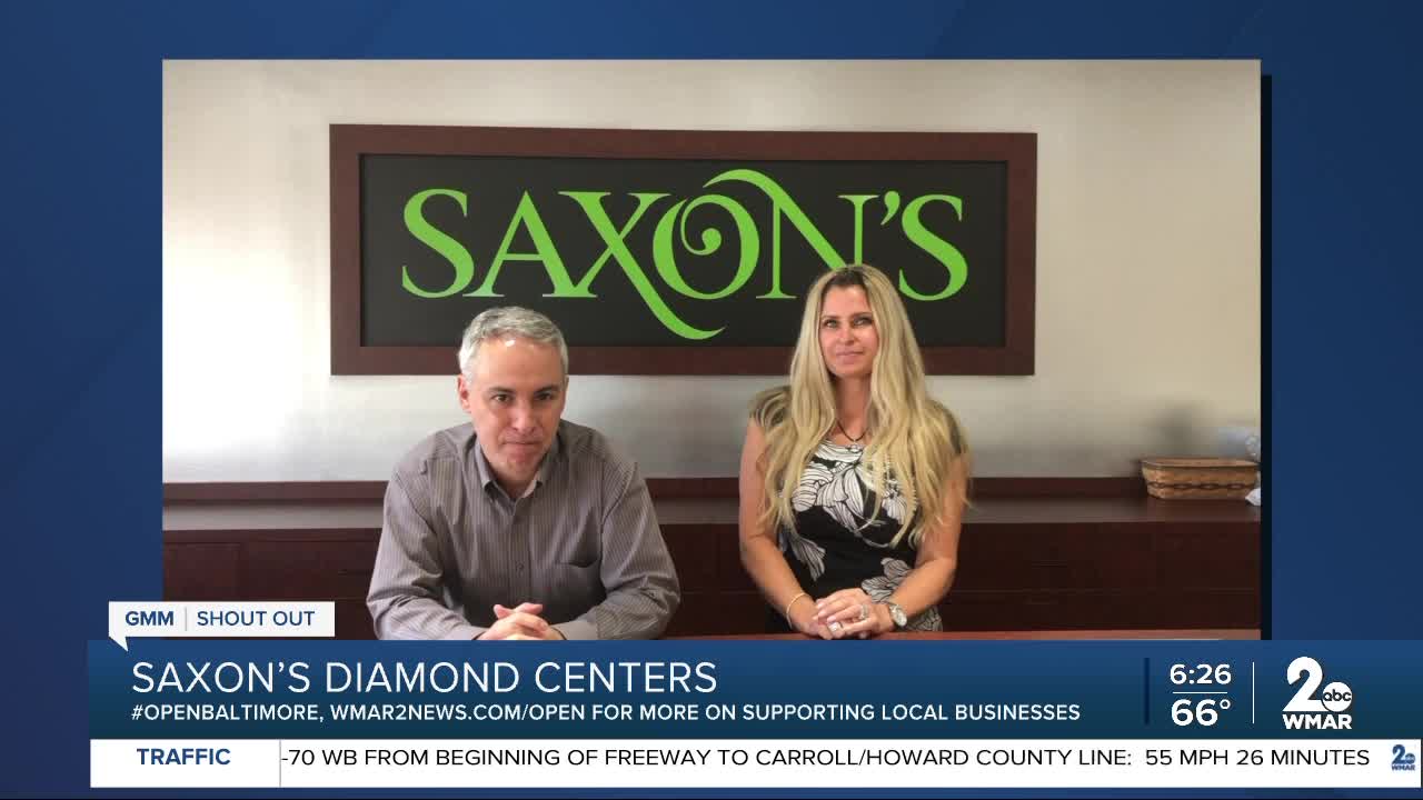 Saxon's Diamond Centers says "We're Open Baltimore!"