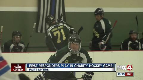First Responders Play in Charity Hockey Game