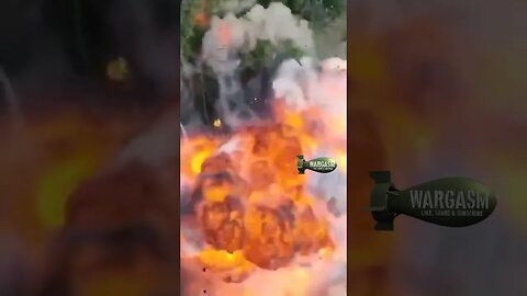 Ammunition explodes as Ukrainian T-72 tank burns