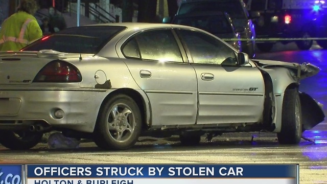 MPD Officers struck chasing suspects in stolen vehicle