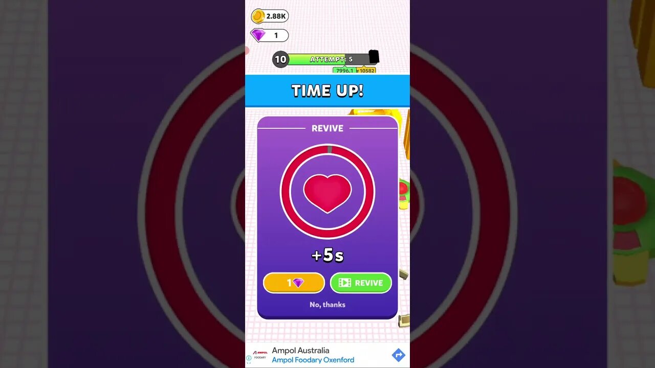 Large hole - Level 10 Attempt 4