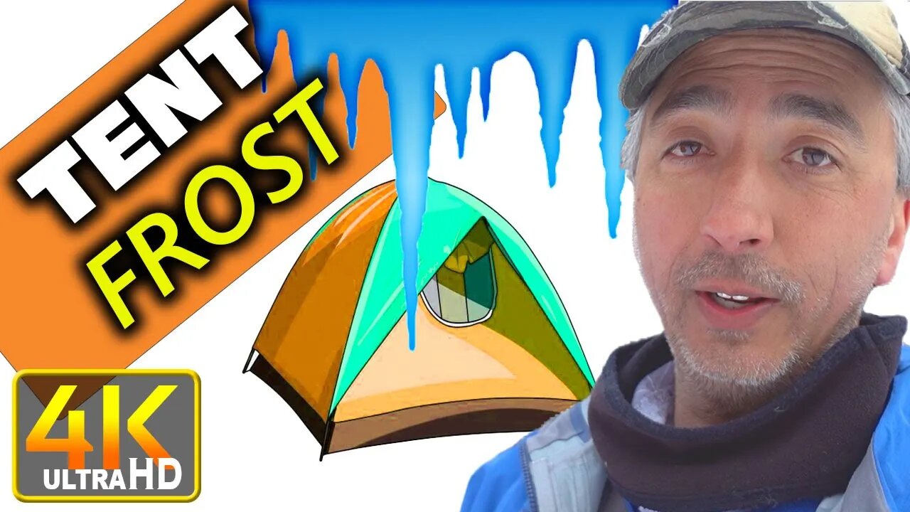 Removing Tent Frost Winter Camping (4k UHD)