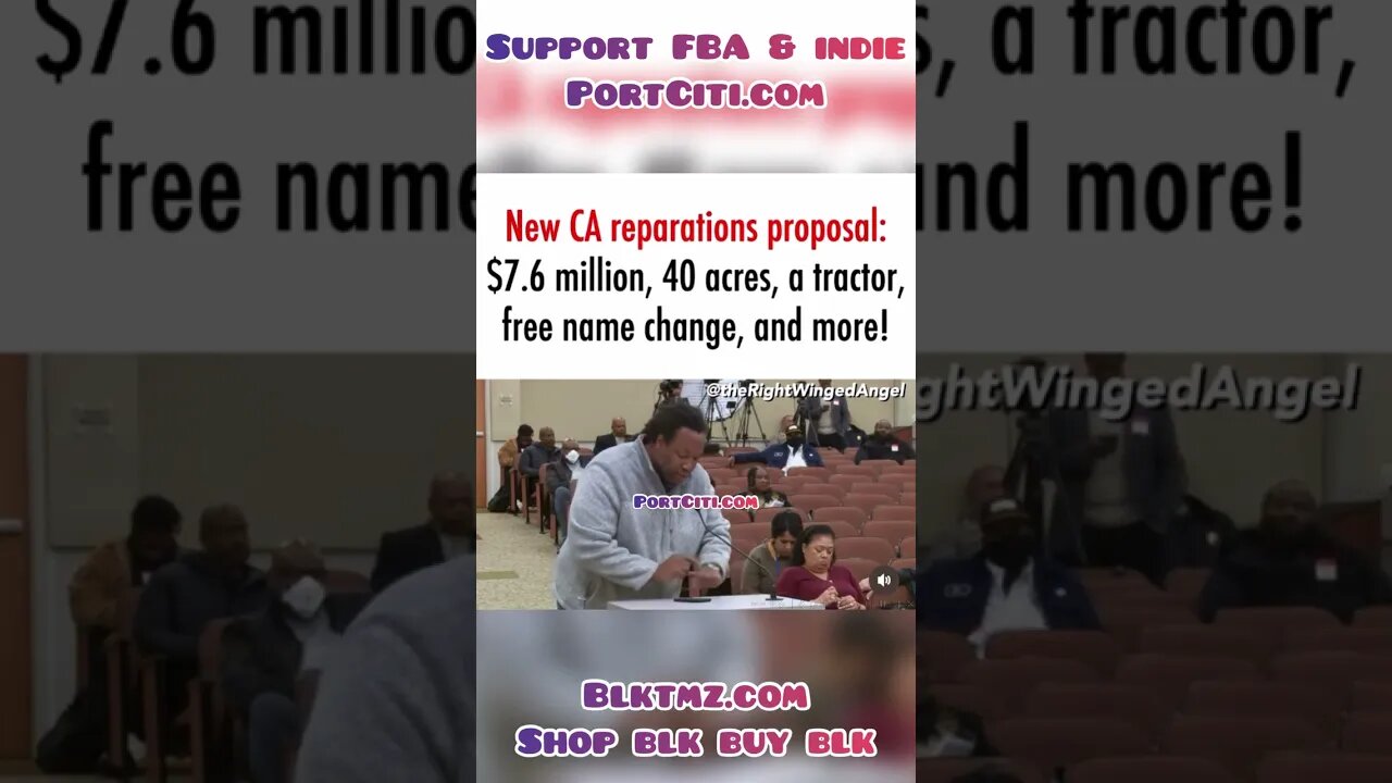 New Reparations Proposal! $7.6 million ! Plus 40 acres and a tractor!