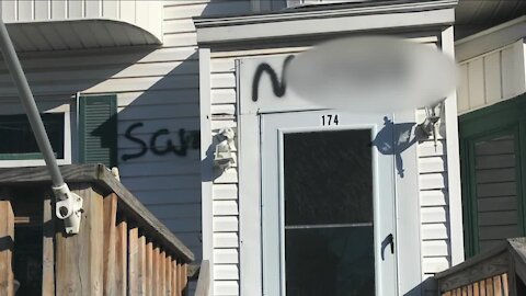 Racist graffiti painted on South Buffalo home